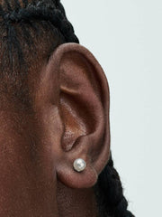 FINAL SALE - Treated Freshwater Cultured Pearl 4.5mm Stud Earrings Sterling silver