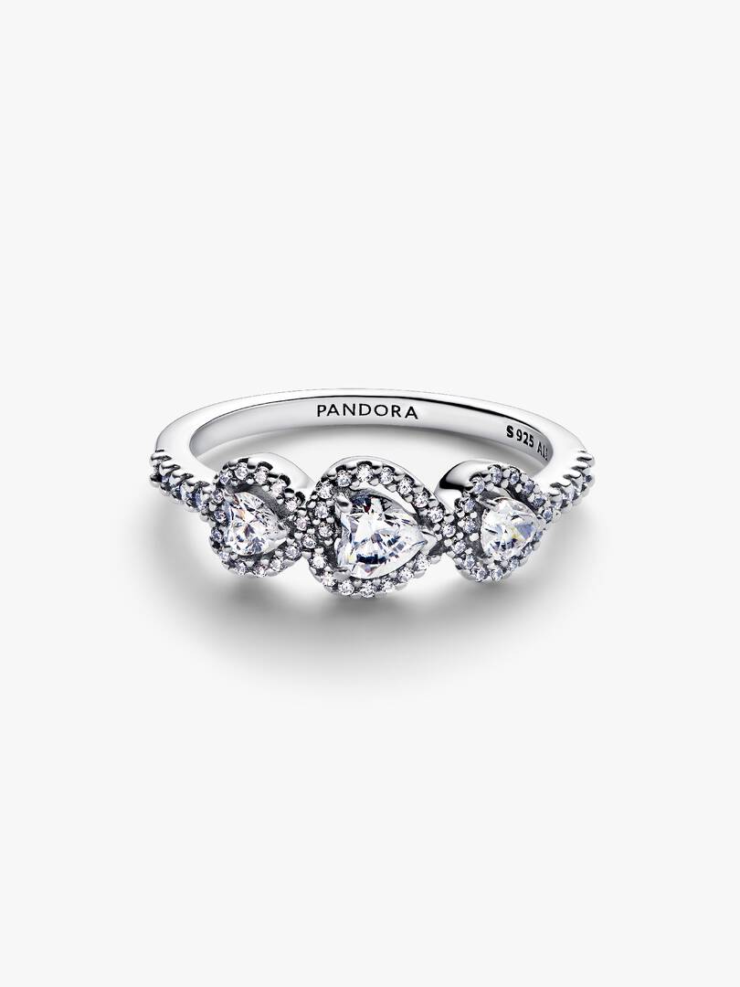 Halo Heart Trilogy Ring Sterling silver