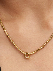 Letter Q Alphabet Charm 14k gold plating