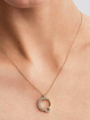 Pandora Infinite Lab-grown Diamond Pavé Circle Pendant Necklace 0.32 ct TW, 14k gold