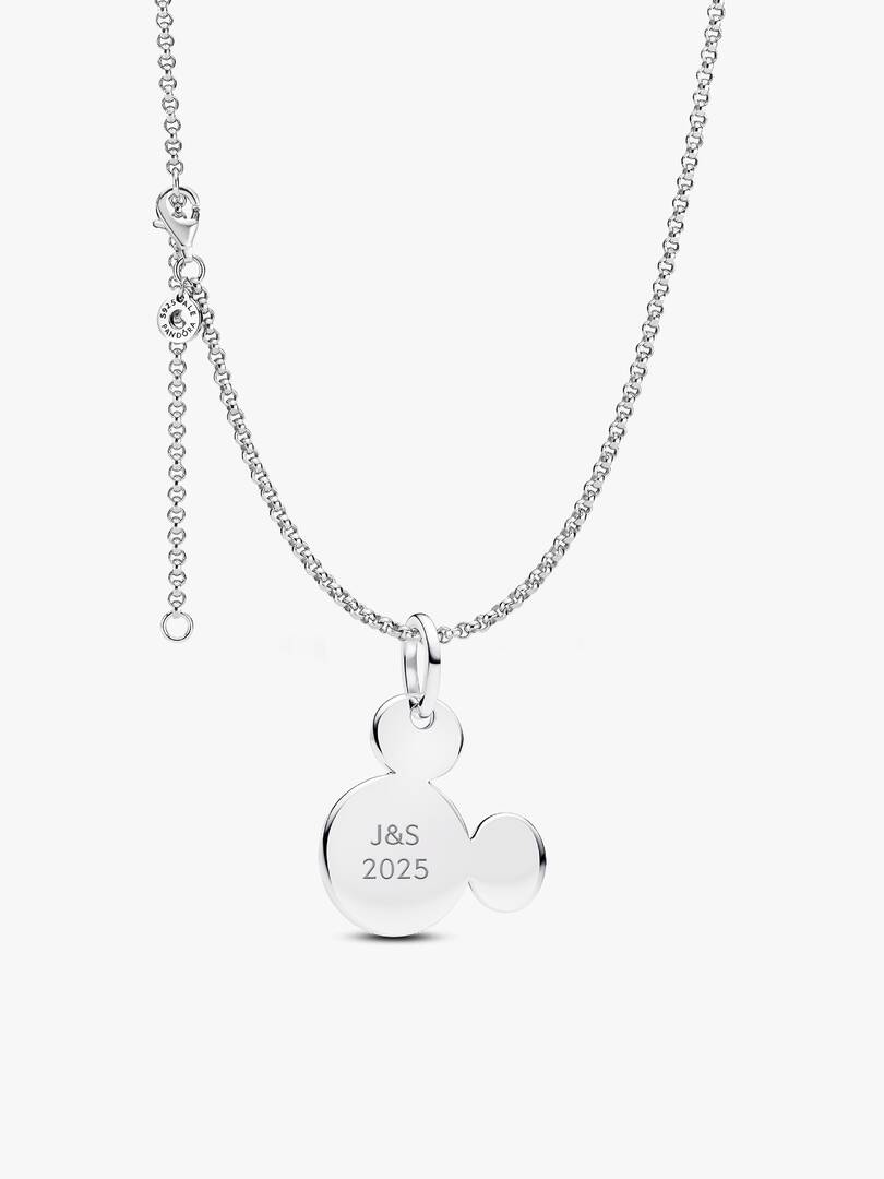 Engravable Mickey Mouse Necklace Set 2 Quantity