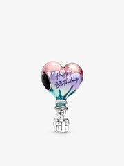 Happy Birthday Hot Air Balloon Heart T-Bar Set 2 Quantity