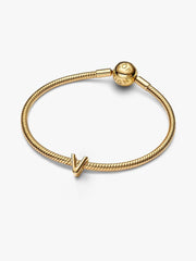 Letter V Alphabet Charm 14k gold plating