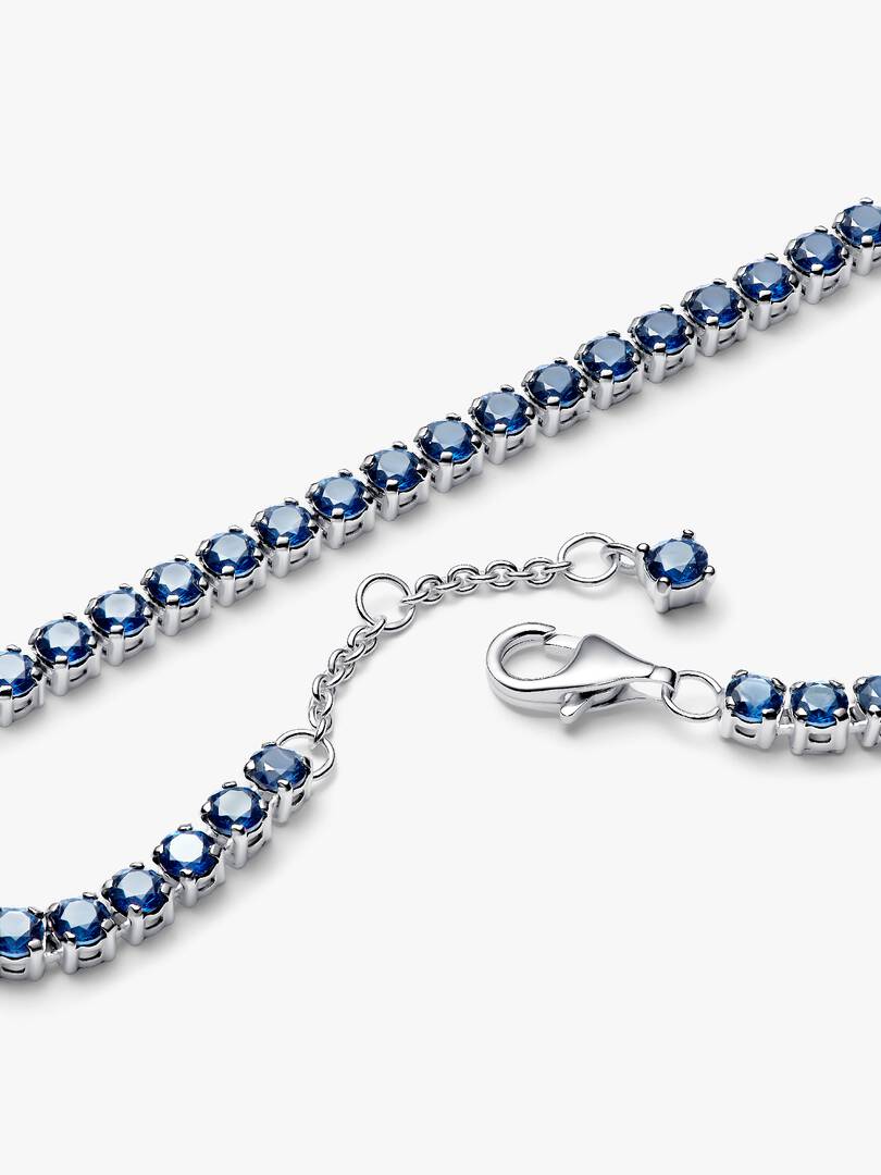 Sparkling Blue Tennis Bracelet Sterling silver