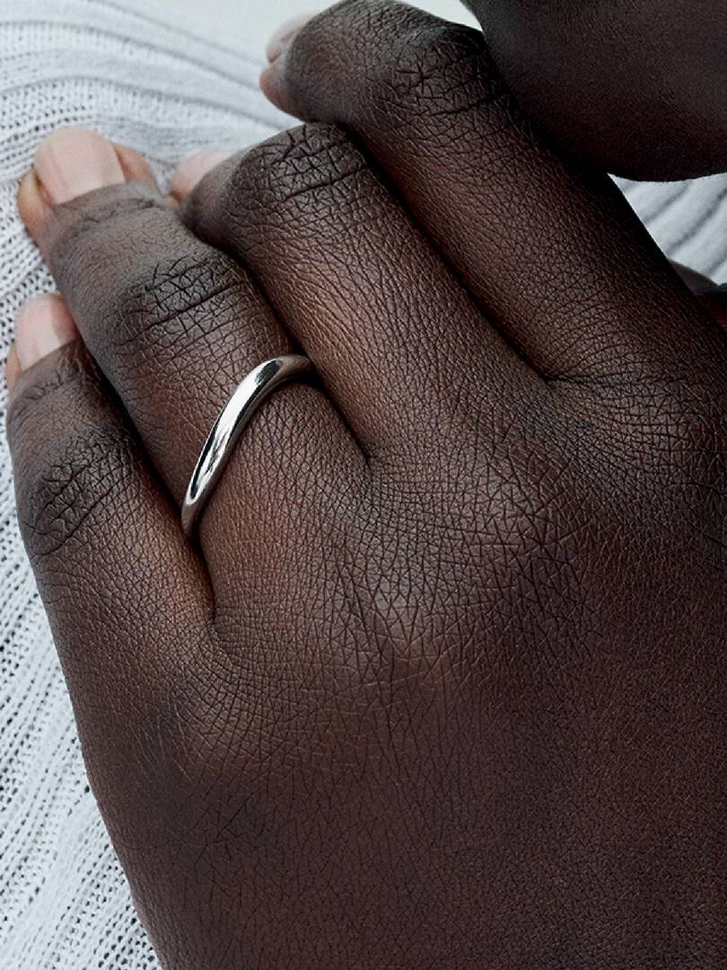 Organically Shaped Band Ring Sterling silver