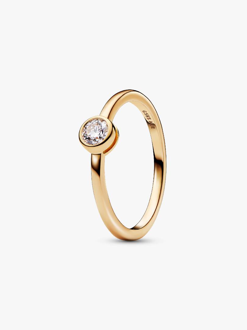 Pandora Era Bezel 14k Gold Lab-grown Diamond Ring 0.25 ct TW, 14k gold