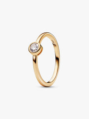 Pandora Era Bezel 14k Gold Lab-grown Diamond Ring 0.25 ct TW, 14k gold