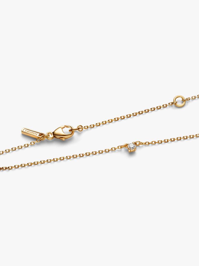 Pandora Era Lab-Grown Diamond Pendant Necklace 0.05 ct TW, 14k gold