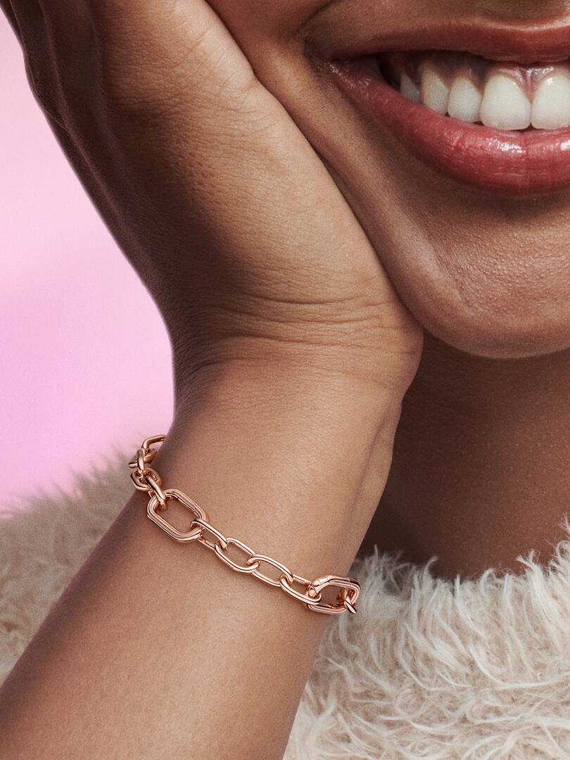 FINAL SALE - Pandora ME Small-Link Chain Bracelet 14k rose gold plating