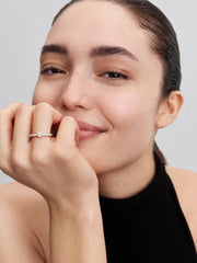 White Chakra Heart Ring 14k gold plating