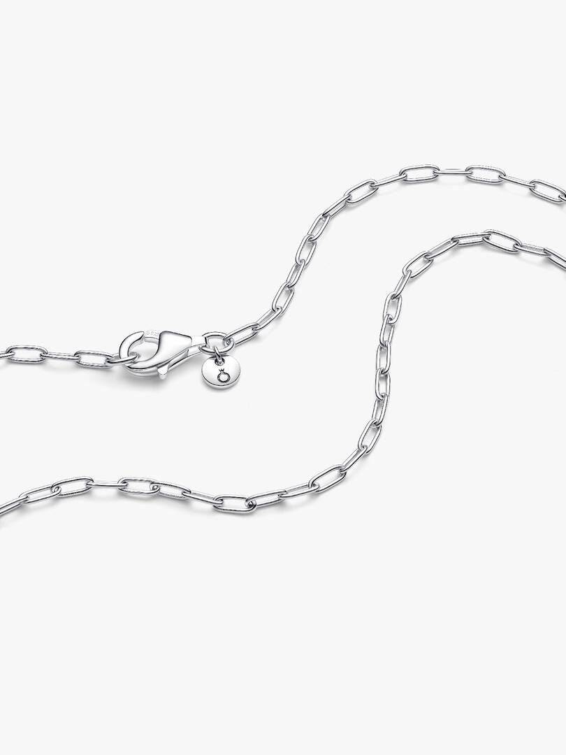 Elongated Link Chain Necklace Sterling silver