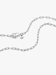 Elongated Link Chain Necklace Sterling silver