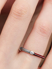FINAL SALE - Pandora ME Pavé & Red Dual Ring Sterling silver