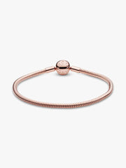 Moments Snake Chain Bracelet 14k rose gold plating