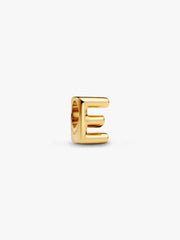 Letter E Alphabet Charm 14k gold plating
