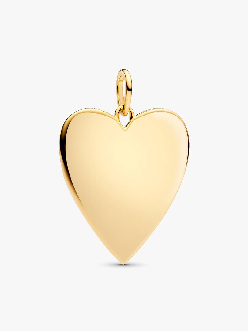 Engravable Oversized Heart Tag Pendant Necklace 2 Quantity