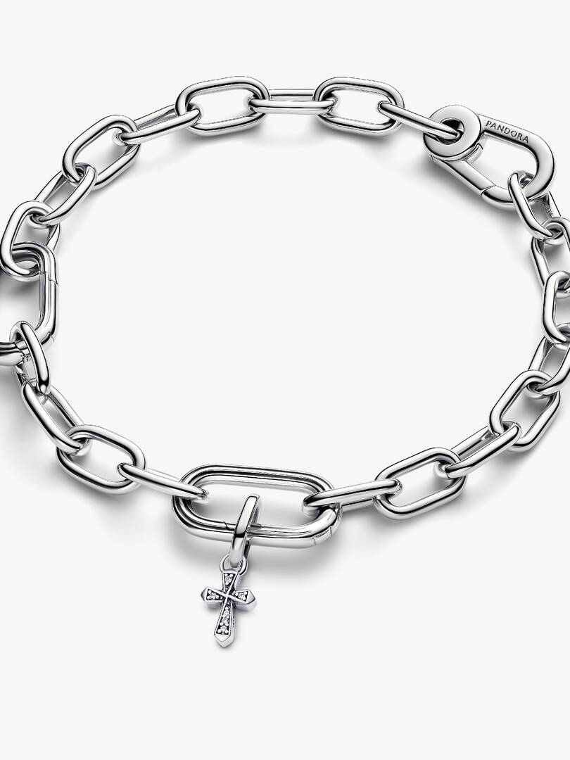 Pandora ME Sparkling Cross Mini Dangle Charm Sterling silver