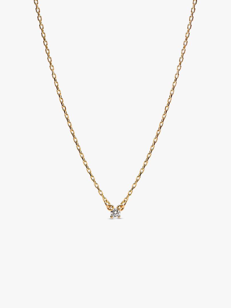 Pandora Era Lab-Grown Diamond Pendant Necklace 0.05 ct TW, 14k gold