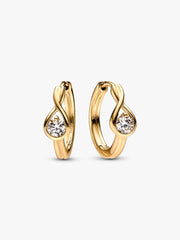 FINAL SALE - Pandora Infinite 14k Gold Lab-grown Diamond Hoop Earrings 0.50 ct TW, 14k gold