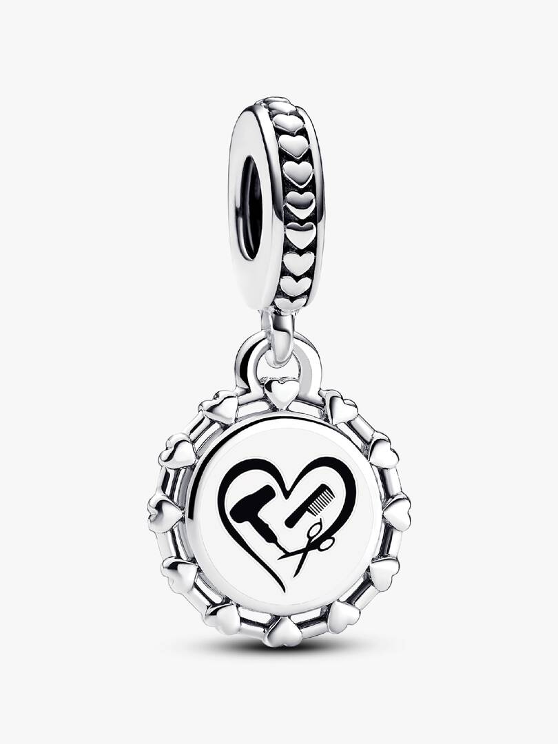 Hair Stylist Dangle Charm Sterling silver