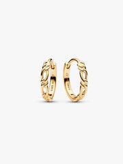 Pandora Era Figaro Hoop Earrings 14k gold