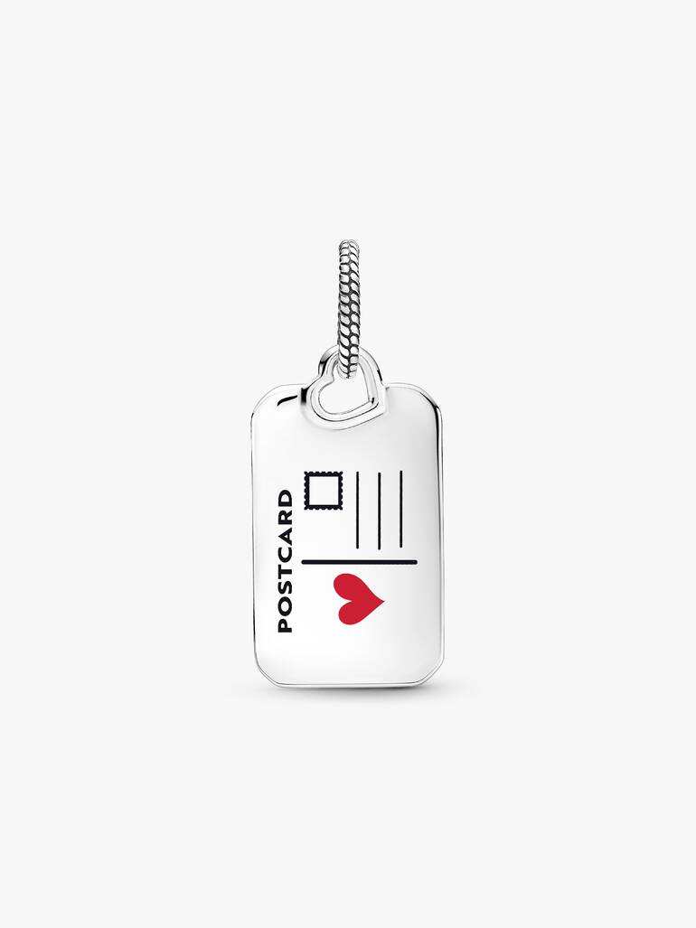 USA Postcard Dangle Charm Sterling silver