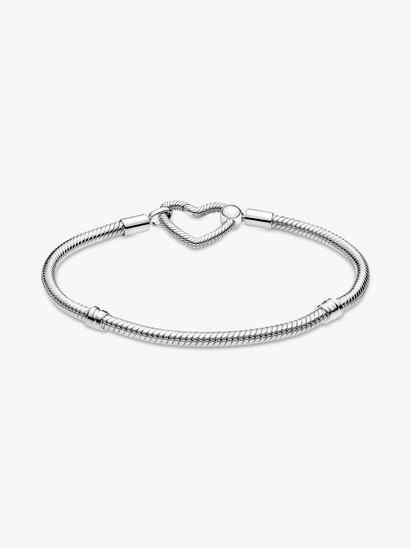 Pandora Moments Heart Closure Snake Chain Bracelet Sterling silver