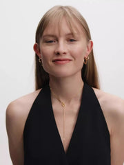Organically V-shaped Open Hoop Earrings 14k gold plating
