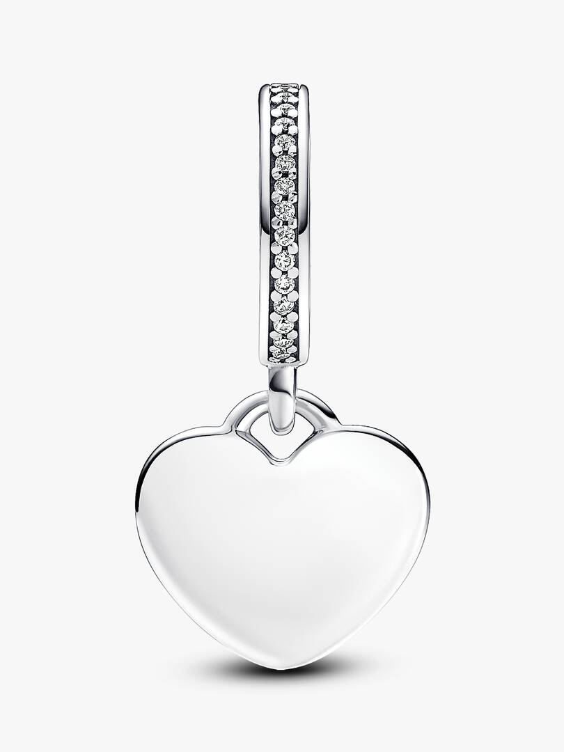 Day of the Dead Sugar Skull Heart Dangle Charm Sterling silver