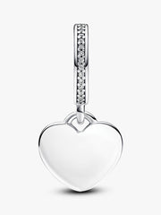 Day of the Dead Sugar Skull Heart Dangle Charm Sterling silver