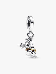 FINAL SALE - Disney 100th Anniversary Baloo Lab-grown Diamond Dangle Charm 0.009 ct TW, 14k gold, Sterling silver