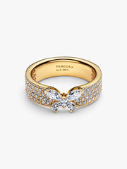 Sparkling Butterfly Bold Ring 14k gold plating