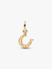 Lucky Horseshoe Dangle Charm 14k gold