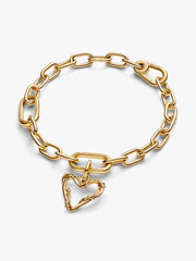 Wire Heart Dangle Charm 14k gold plating