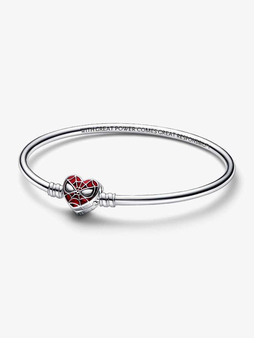 Pandora Moments Marvel Spider-Man Mask Clasp Bangle Sterling silver