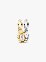FINAL SALE - Openable & Splittable Handcuffs Dangle Charm Sterling silver, 14k gold plating