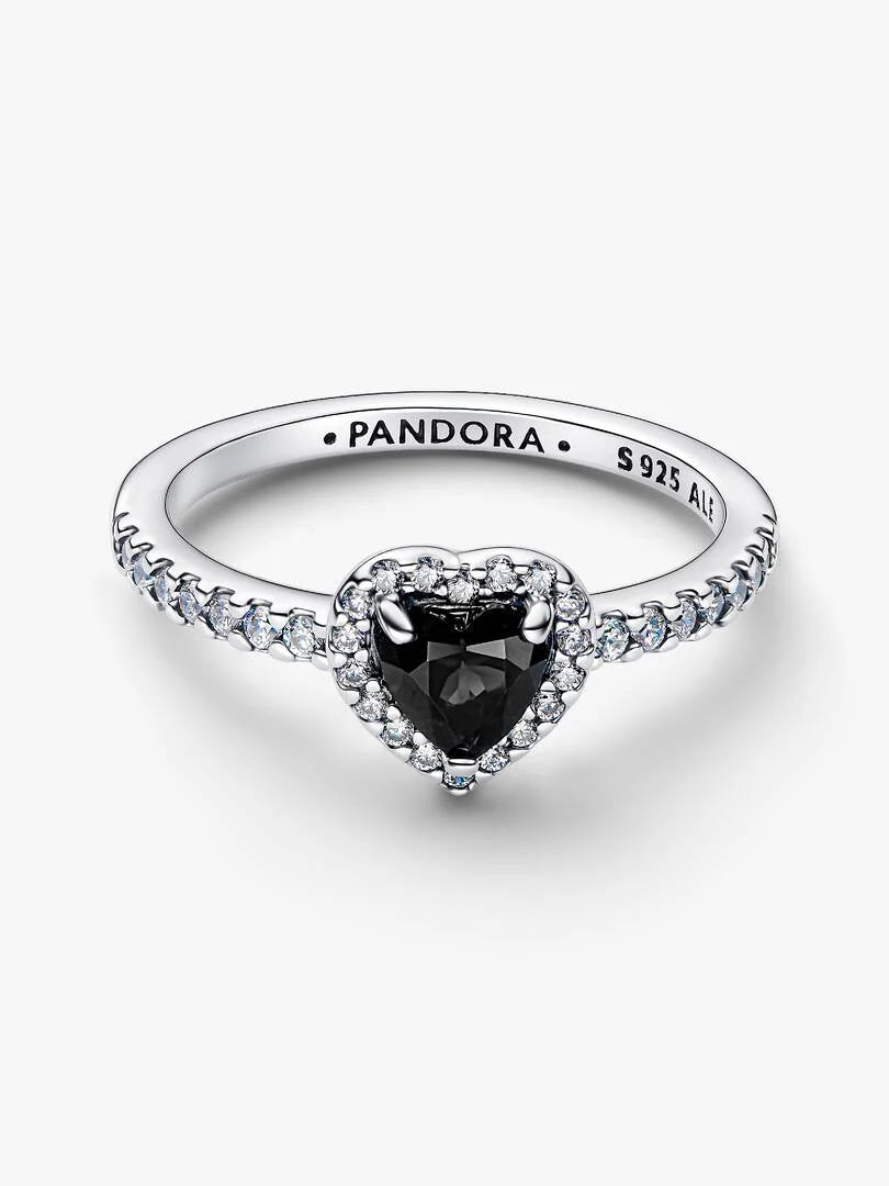 Elevated Black Heart Ring Sterling silver