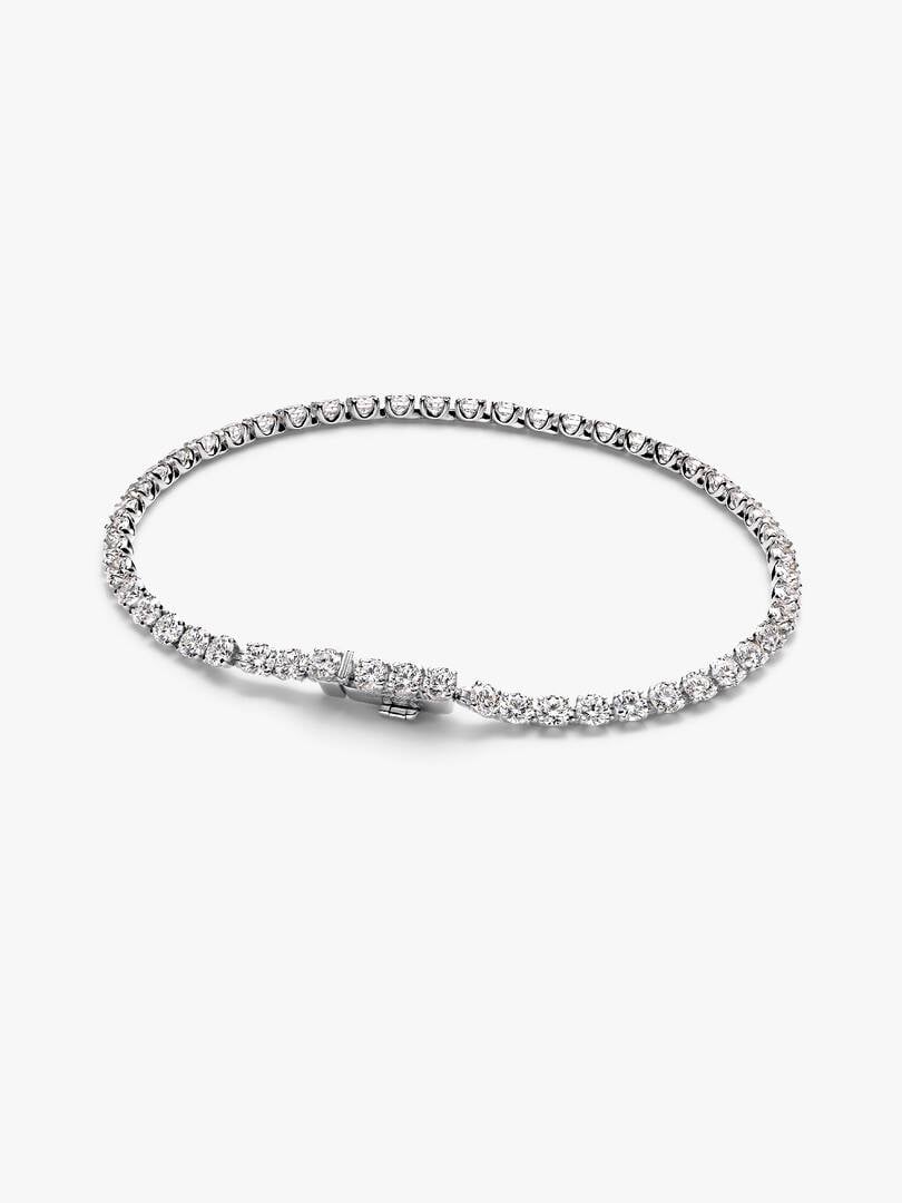 Pandora Era 14k White Gold Lab-grown Diamond Tennis Bracelet 4.60 ct TW, 14k white gold