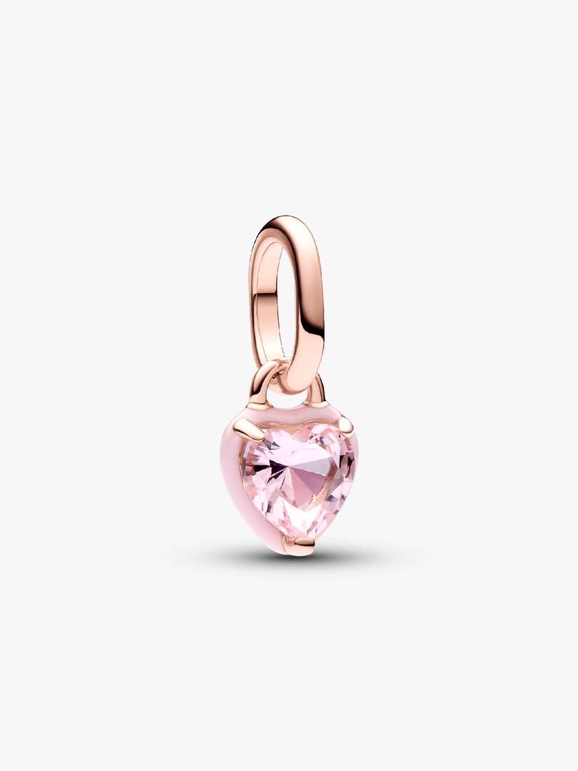 Pandora ME Pink Chakra Heart Mini Dangle Charm 14k rose gold plating
