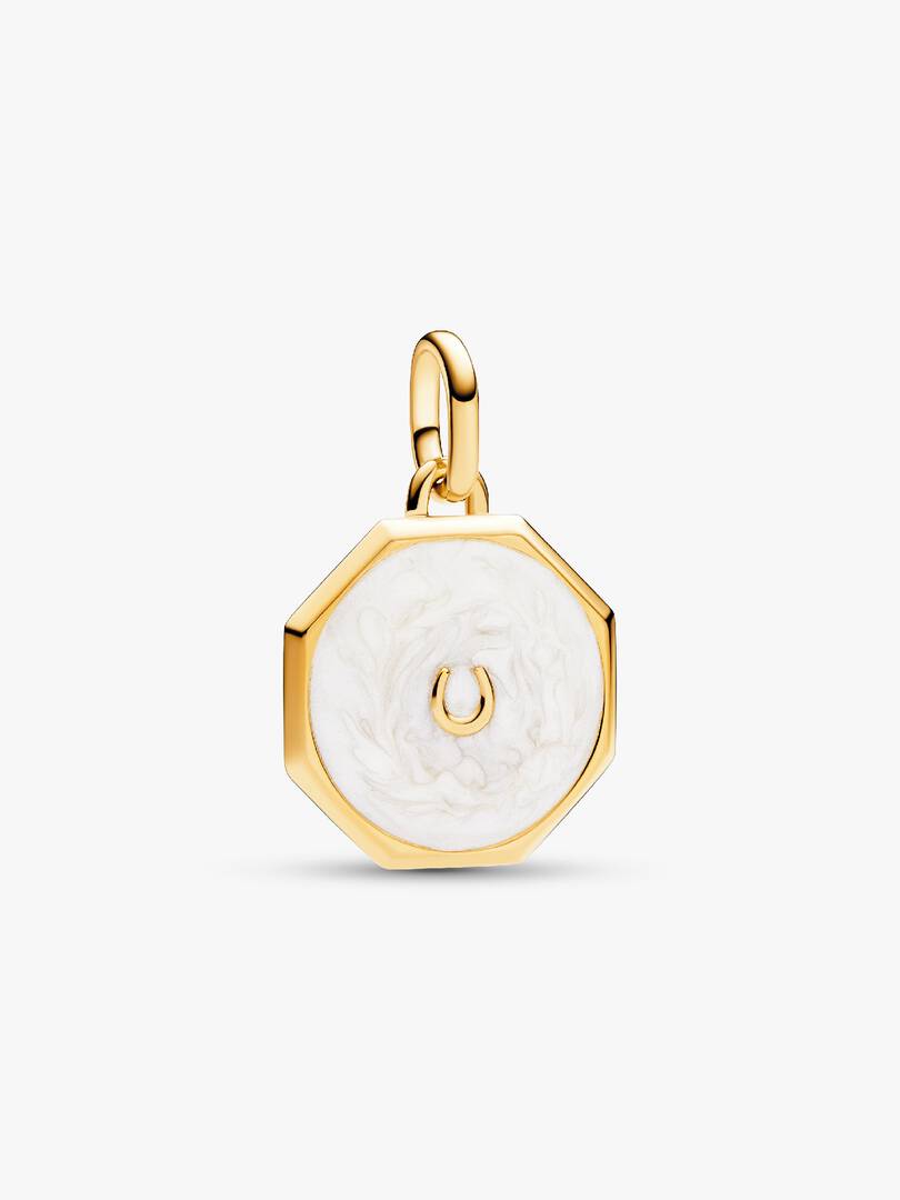 FINAL SALE - Pandora ME Lucky Horseshoe Medallion Charm 14k gold plating