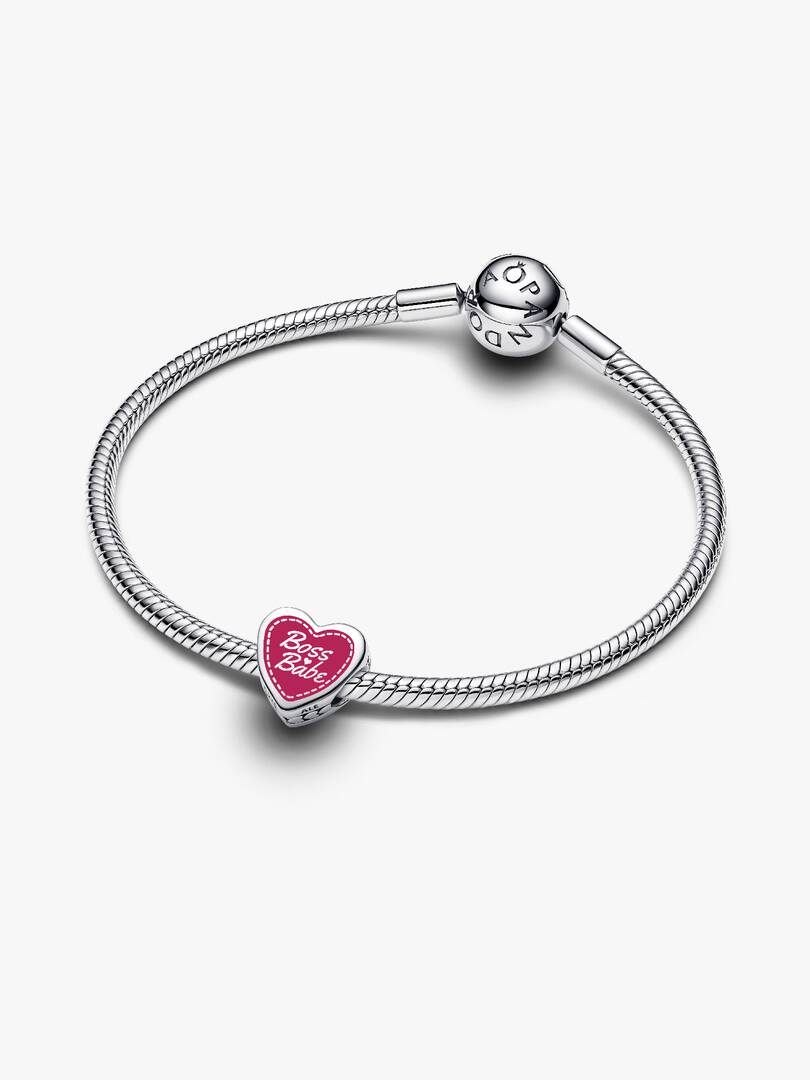 Boss Babe Heart Charm Sterling silver