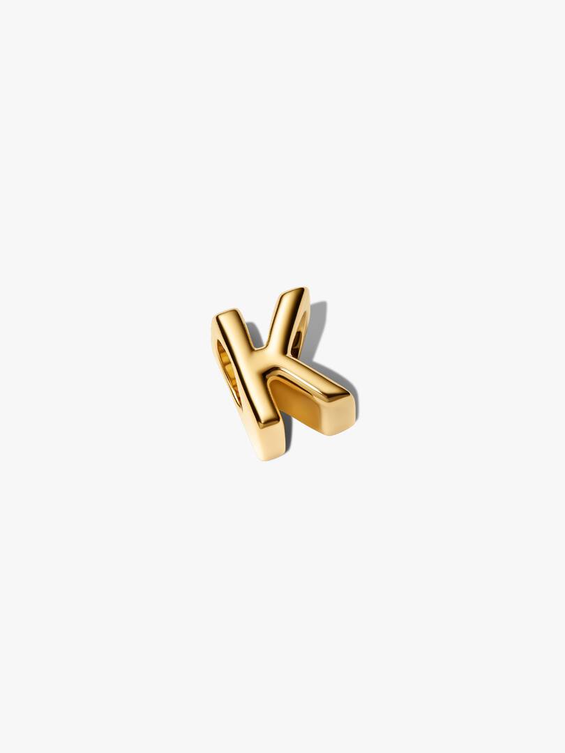 Letter K Alphabet Charm 14k gold plating
