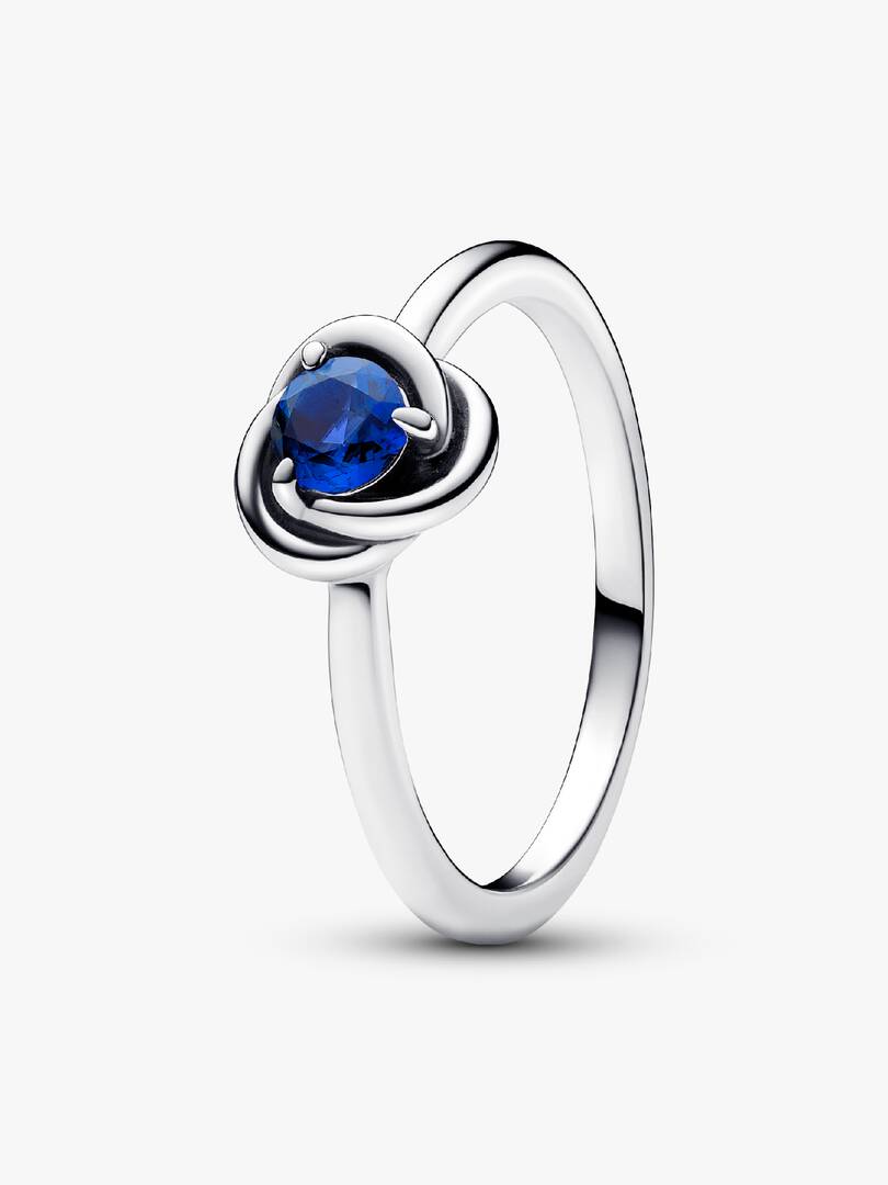 September Birthstone Eternity Circle Ring Sterling silver