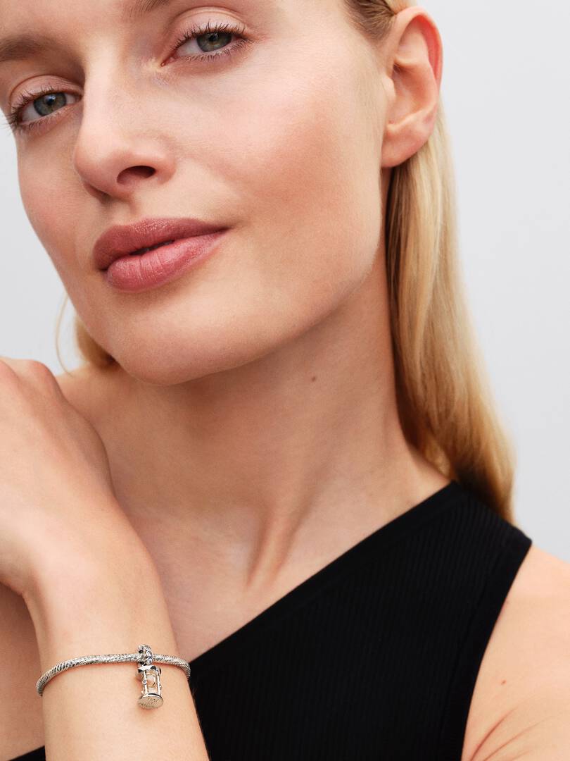 Hourglass Dangle Charm Sterling silver