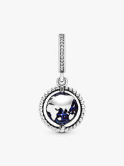 Spinning Globe Dangle Charm Sterling silver