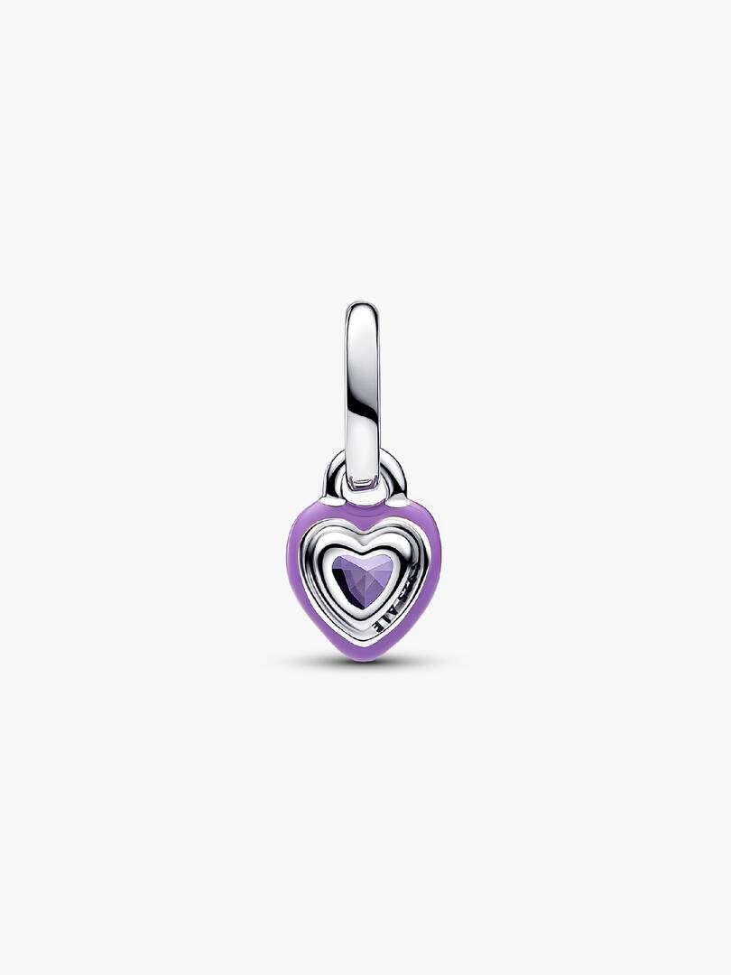 Pandora ME Purple Chakra Heart Mini Dangle Charm Sterling silver