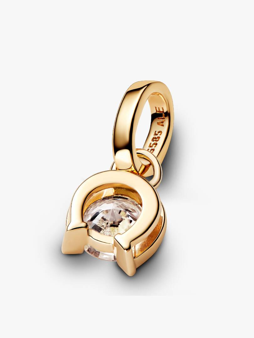 FINAL SALE - Pandora Talisman 14k Gold Lab-grown Diamond Horseshoe Pendant 0.25 ct TW, 14k gold