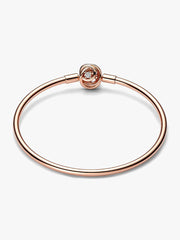 FINAL SALE - Pandora Moments Encircled Clasp Bangle 14k rose gold plating