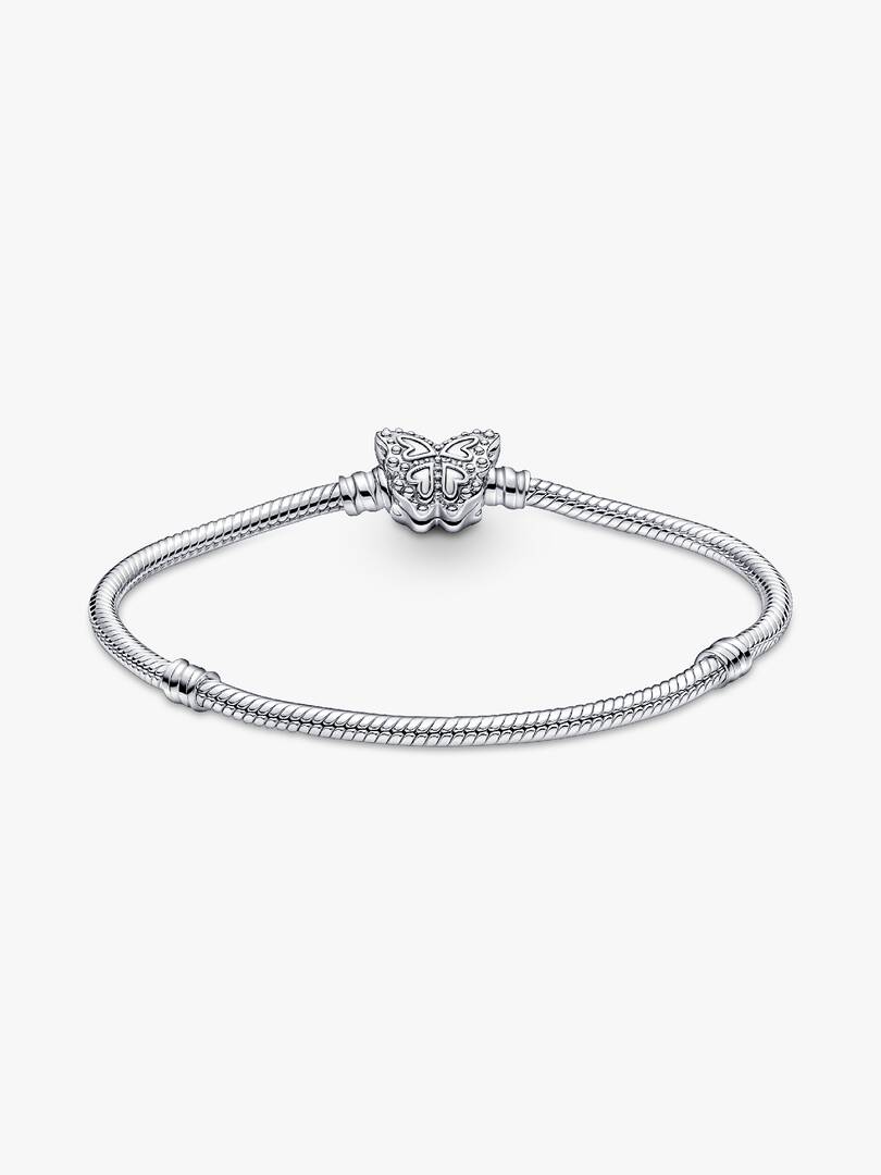 Pandora Moments Butterfly Clasp Snake Chain Bracelet Sterling silver