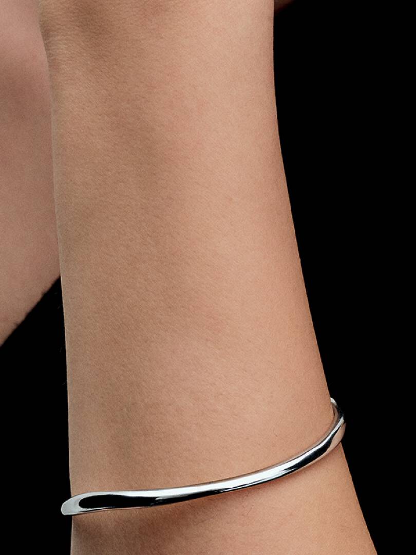 Organically Shaped Bangle Sterling silver